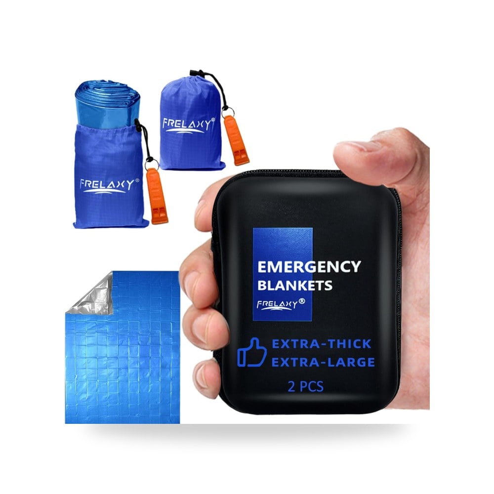 فريلاكسي بطانية طوارئ من قطعتين - 4 قطع، بطانيات مساحة