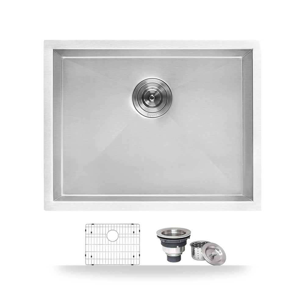 روفاتي حوض غسيل عميق 21 انش × 18 انش × 12 انش من الستانلس موديل RVU6121