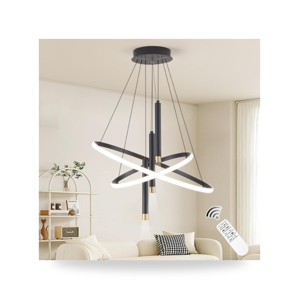 ثريات LED عصرية مع جهاز تحكم عن بعد من ايه اي جي تي بي
