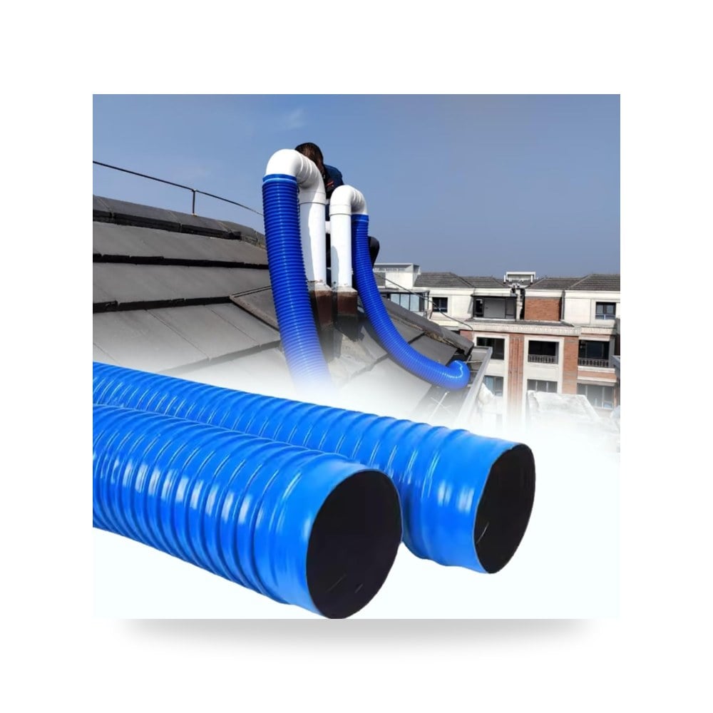 خرطوم تجميع الغبار من بلاستيك PVC مقاس 6 انش × 10 قدم