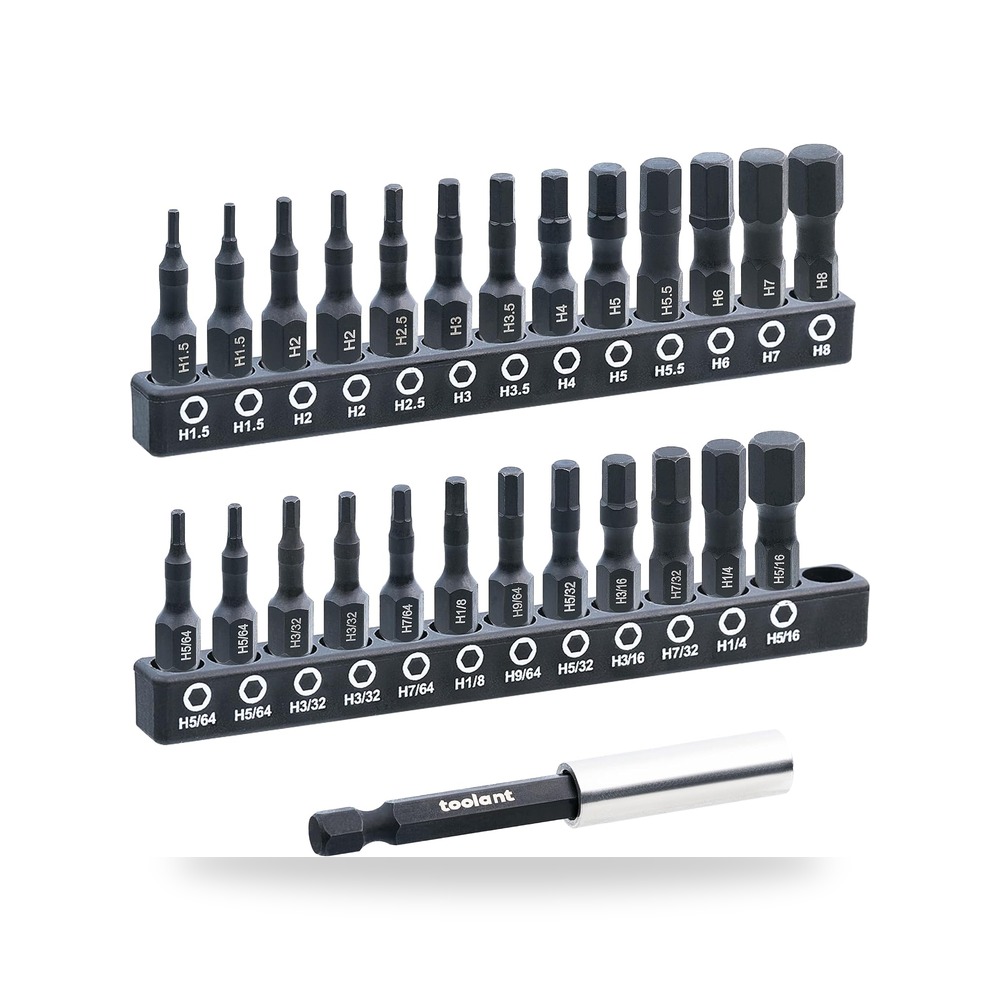 مجموعة رؤوس مثقاب الن سداسية الراس مكونة من 26 قطعة من تولانت موديل precision-tempered