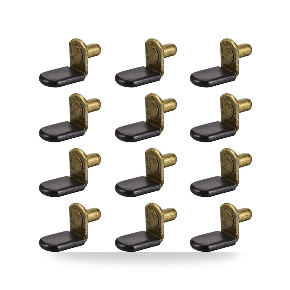 uxcell 30pcs Shelf Support Peg 6mm L-Shaped Support Closet Shelf Bronze | Furniture