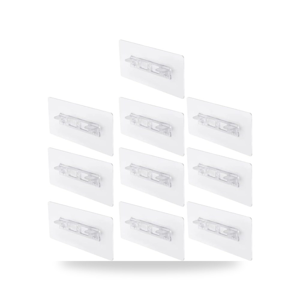 Self-Adhesive Shelf Holders, Pack of 10, Puncture Free Shelf Support, Peg Section Bracket