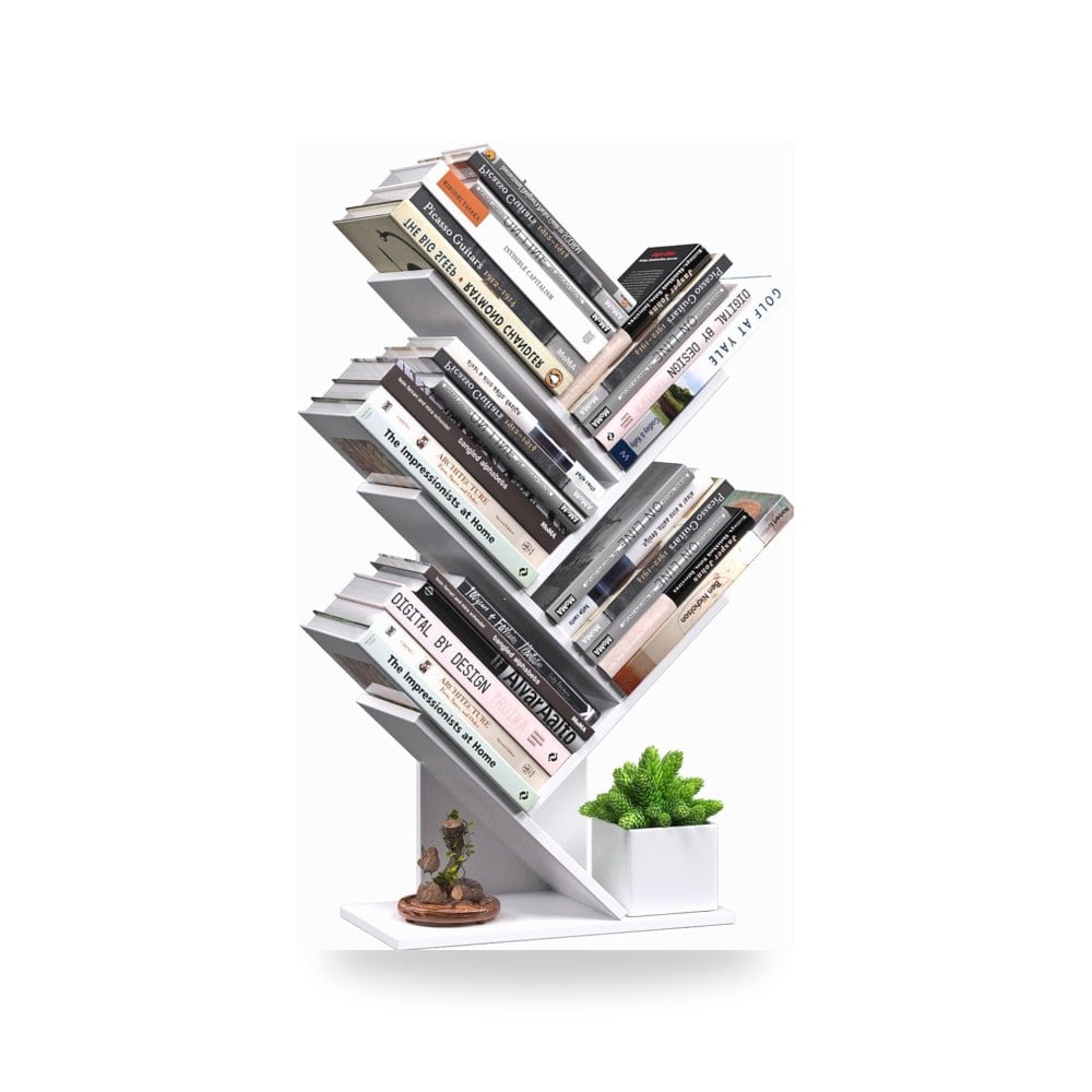 رف كتب قائم بذاته مكون من 5 ارفف من توريسيك، برج صغير للكتب