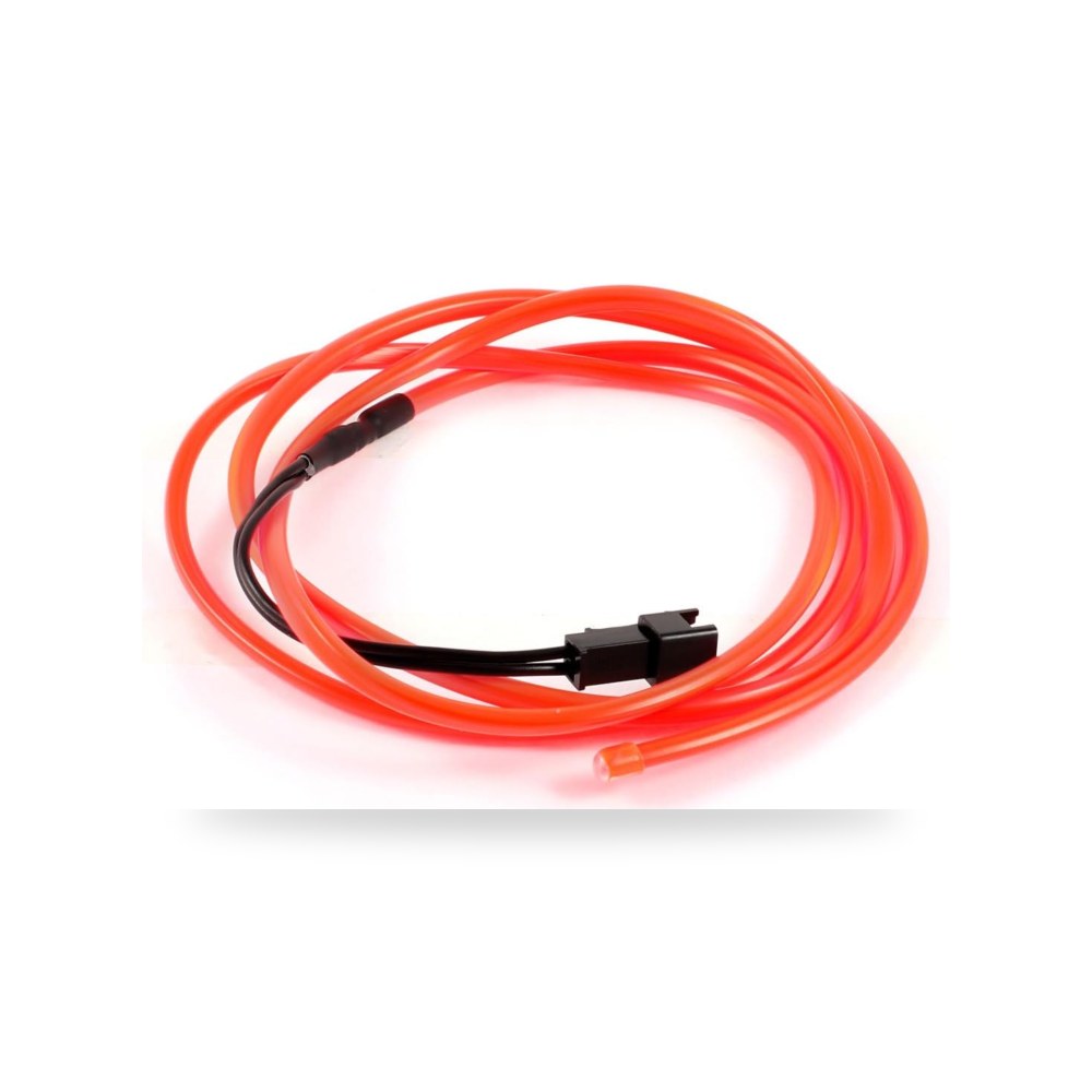 Ruilogod 1M طويل 4mm Dia Red مرن EL سلك نيون