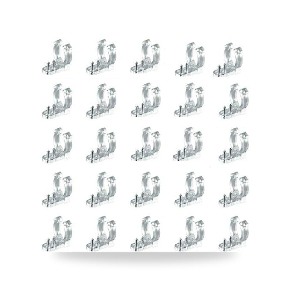 اكوك حامل مشابك اضاءة LED 50 قطعة من مشابك بلاستيك PVC