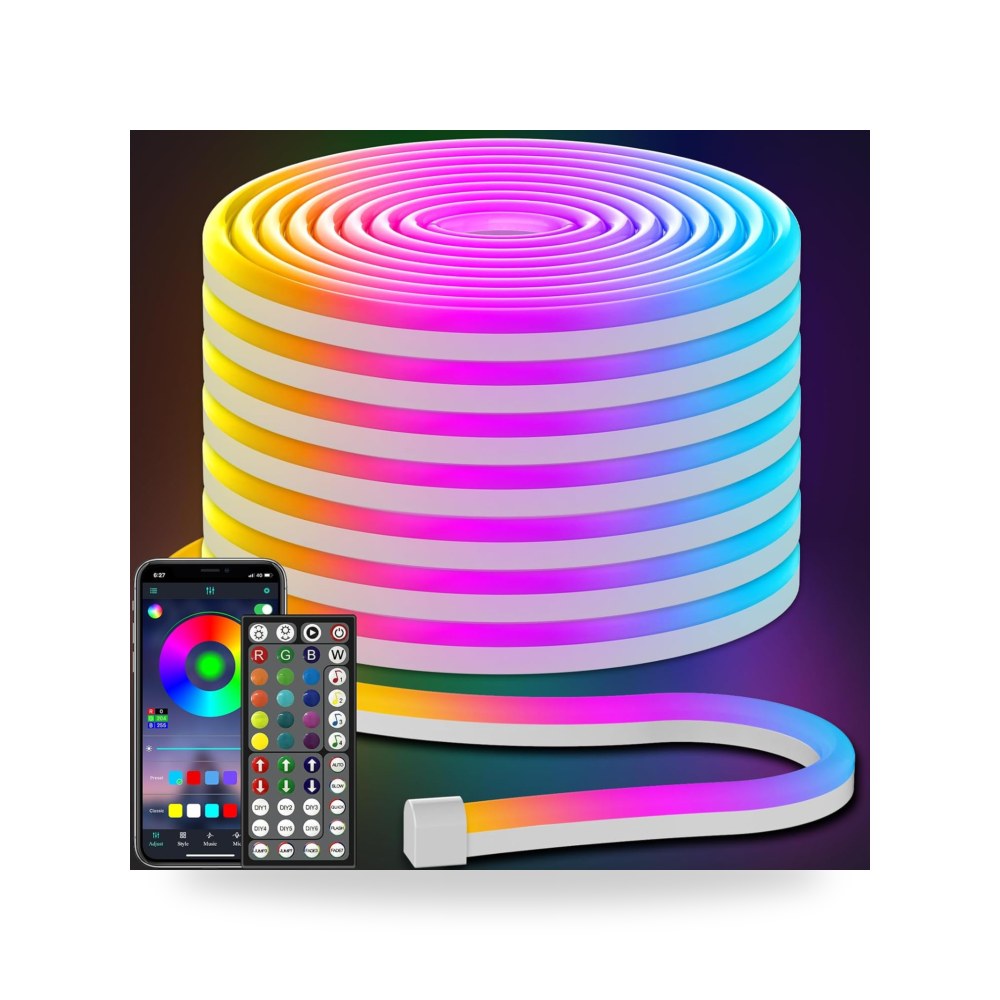 اي اي ال بي تي او ان حبل اضاءة LED نيون بطول 50 قدم للتحكم موديل IP65