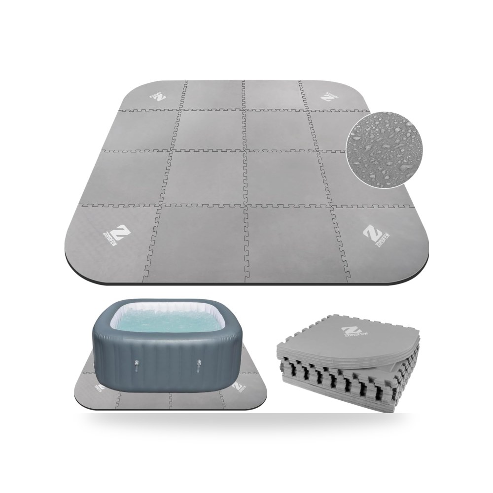 بساط حوض استحمام ساخن 85 انش لحوض الاستحمام القابل للنفخ من زوموفيو موديل Square-Shaped