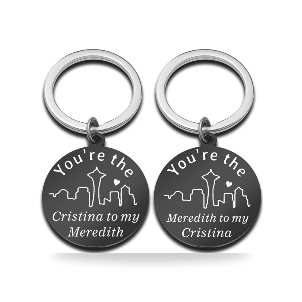 Grey's Anatomy Gifts Merchandise You're The Meredith to My Cristina Couples Keychain Set