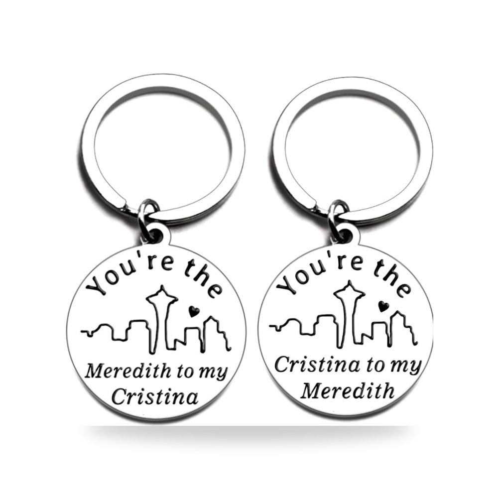 Grey's Anatomy Gifts Merchandise You're The Meredith to My Cristina Couples Keychain Set