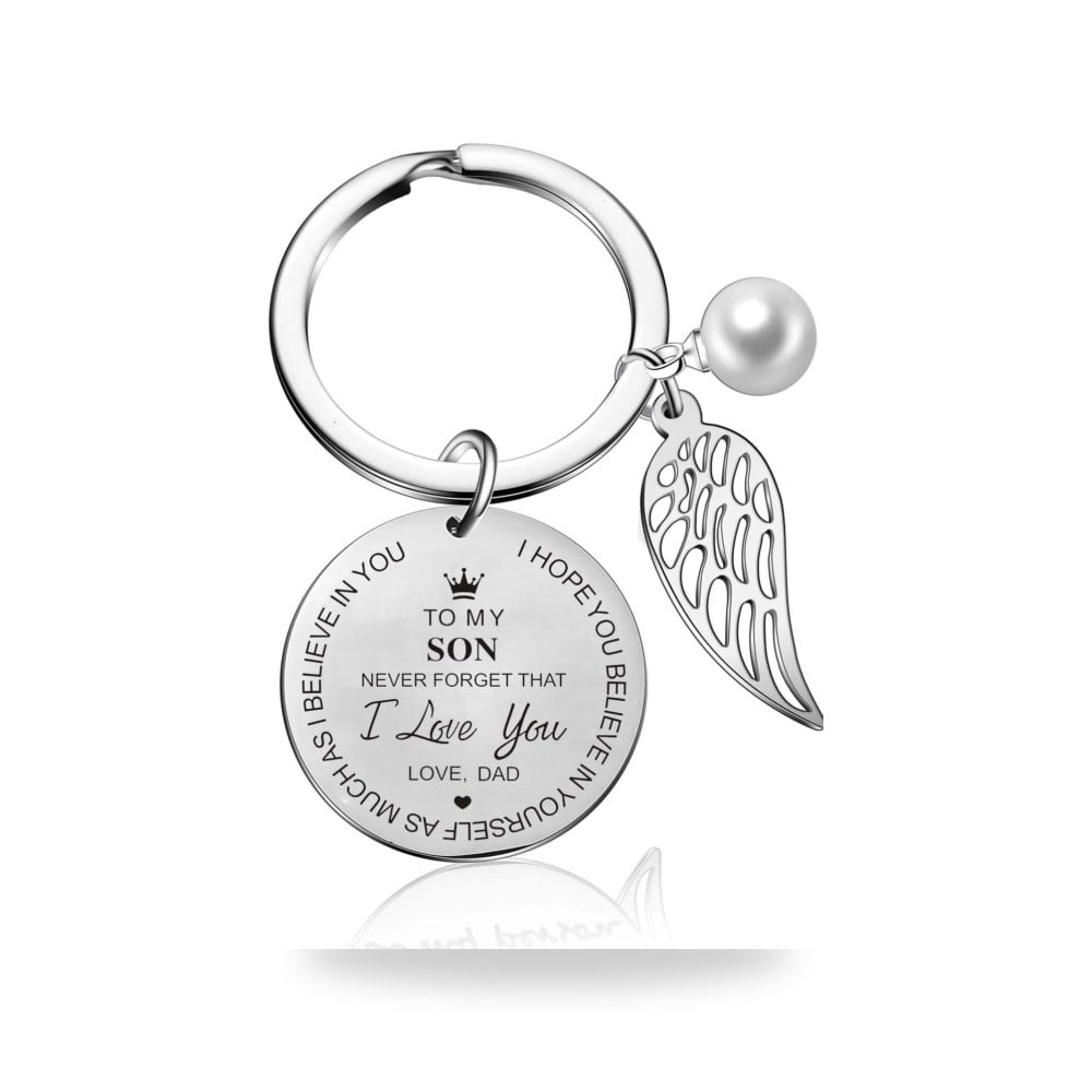 to My Daughter Keychain from Dad Mom Inspirational Gift Never Forget That I Love You