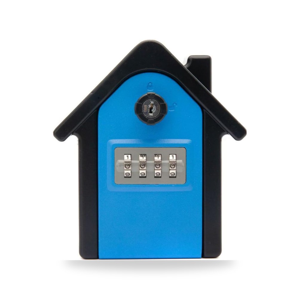 Weatherproof Wall-Mounted Key Lock Box - 4-Digit Combination Safe for Outdoor Use Secure