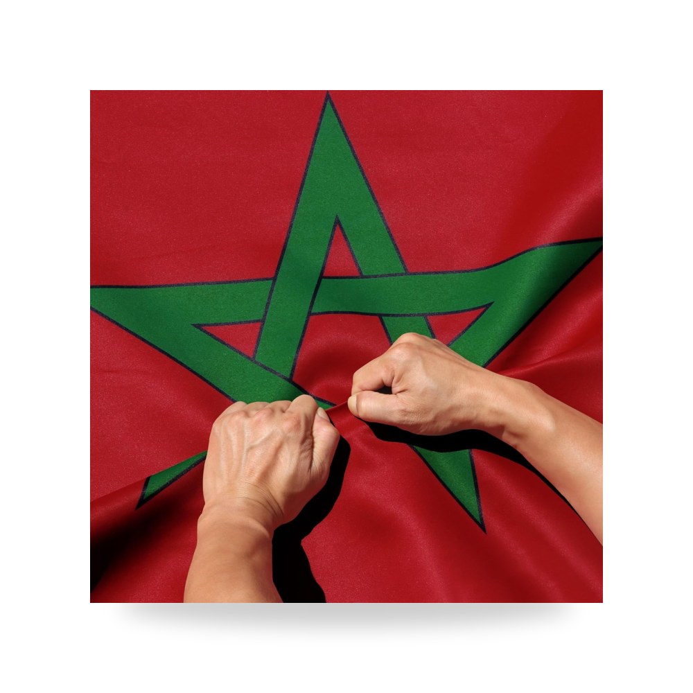 انلي علم المغرب مزدوج الجوانب مقاوم للتمزق من 3 طبقات 3 × 5