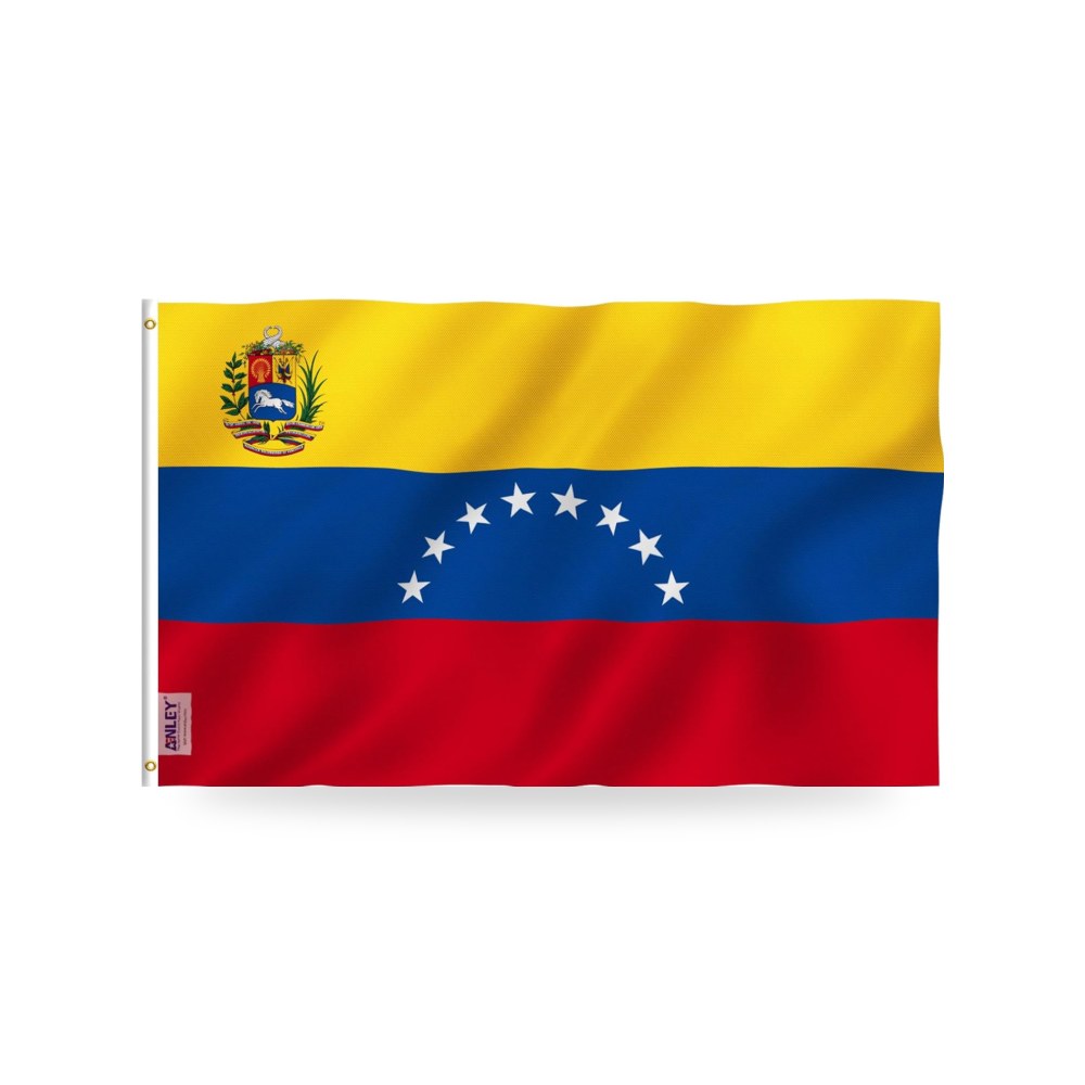انلي علم فنزويلا 8 نجوم 3×5 قدم من فلاي بريز - الوان زاهية