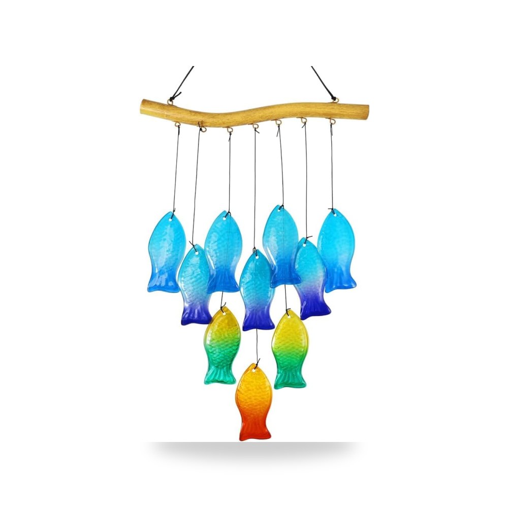 اجراس رياح من الزجاج البحري للخارج، اجراس رياح زجاجية