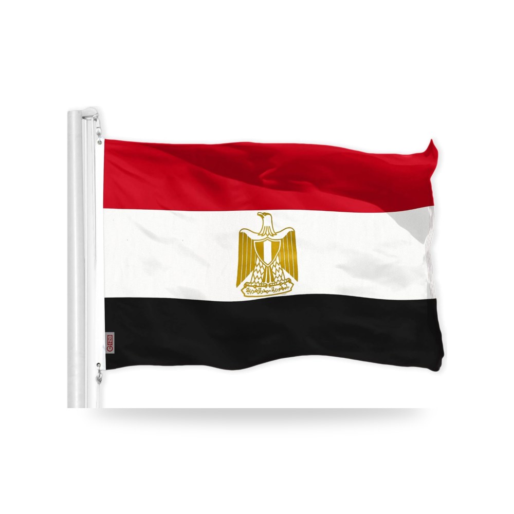 G128 علم مصر 3 × 5 أقدام مطبوعة النحاس 100D 75D البوليستر