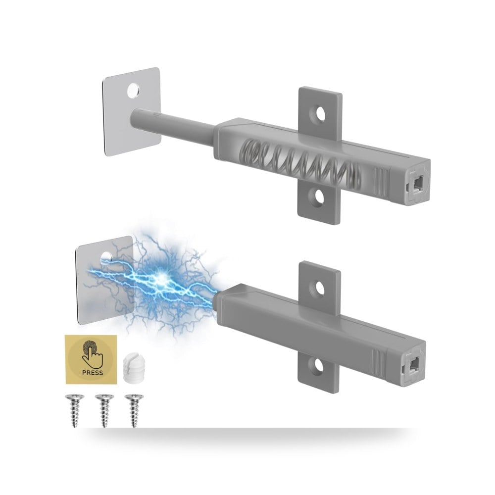 جايي مزلاج دفع لفتح الباب، عبوة من قطعتين، مزلاج دفع للخزانة شديد التحمل للابواب