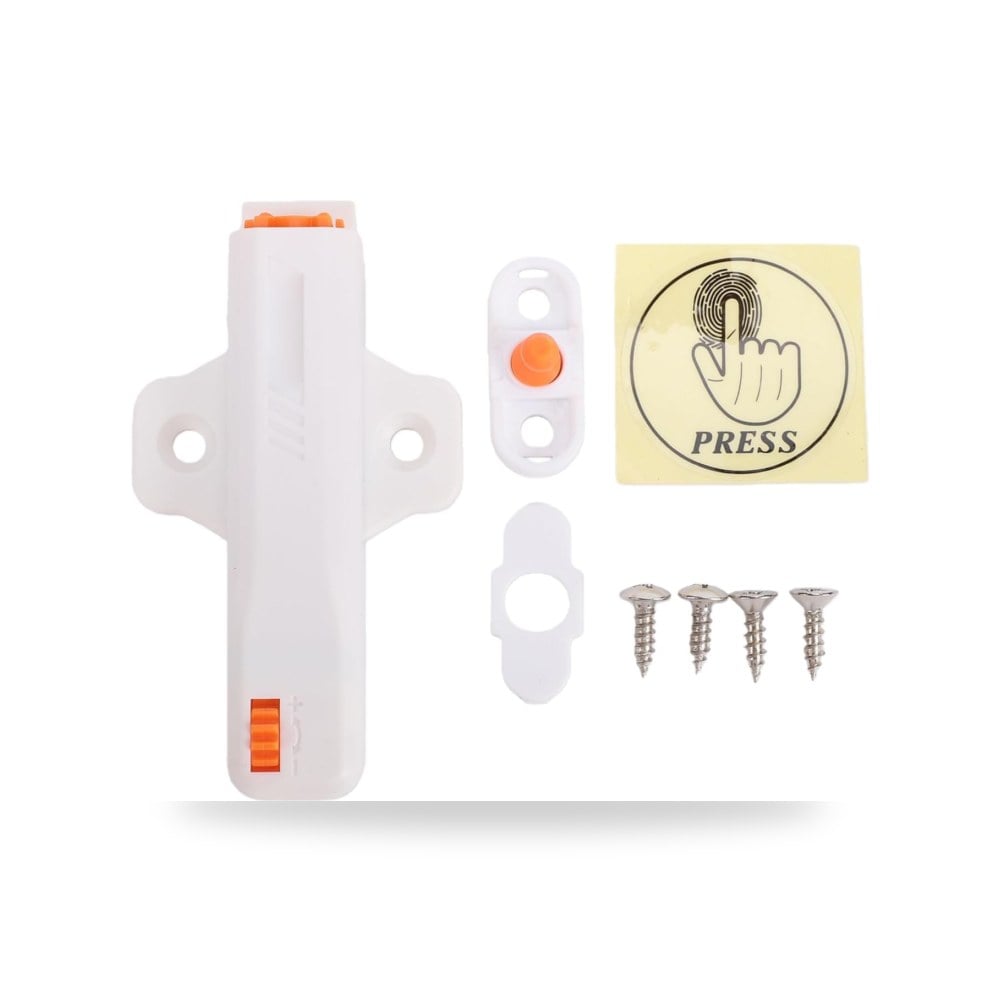 Hyuduo Push to Open Latch,10 Pcs 40N Spring Cabinet Touch Latch | ABS,0 to 0.24in