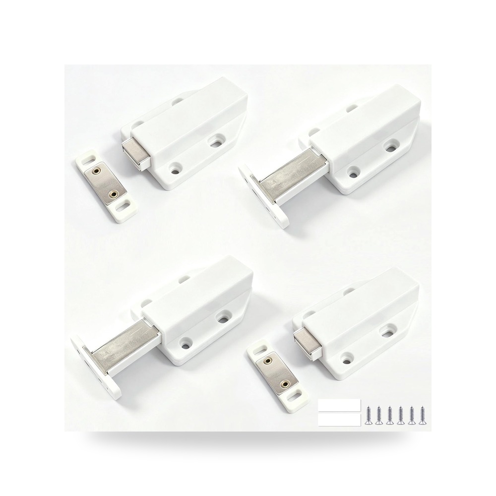 Push to Open Cabinet Hardware Magnetic Push Latch for Cabinet Drawer 2 Pack | Heavy Duty
