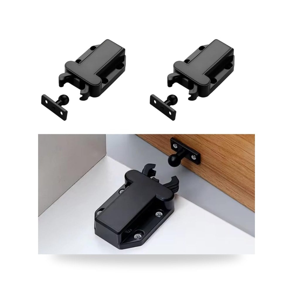 DEEGAAMART Push to Open Door Latch with Touch Release – Pack of 2| Automatic Pop-Up