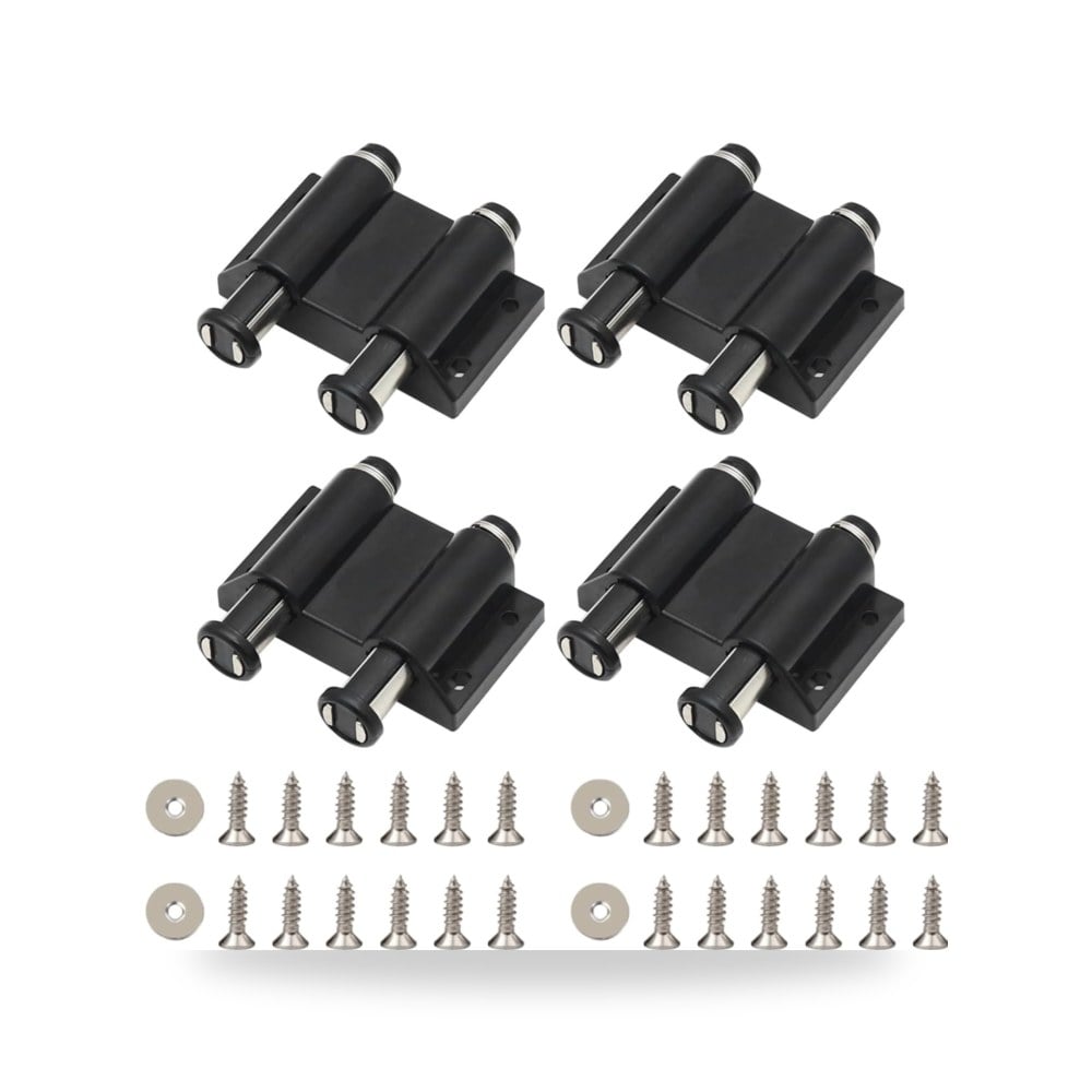 4PCS Pressure Push to Open Door Catch, Pressure Touch Release Latch, Heavy Duty Magnetic
