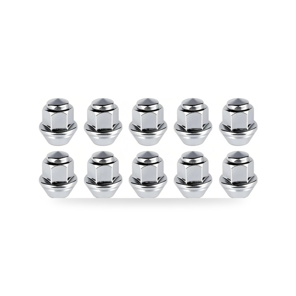 طقم مسامير وصواميل تثبيت جنوط وعجلات السيارات 10 pcs