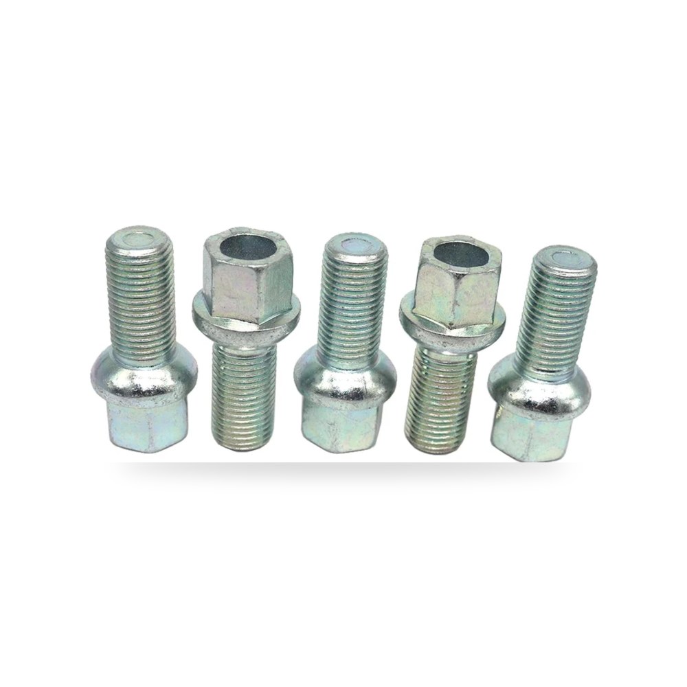 طقم مسامير وصواميل تثبيت جنوط وعجلات السيارات 5 pcs