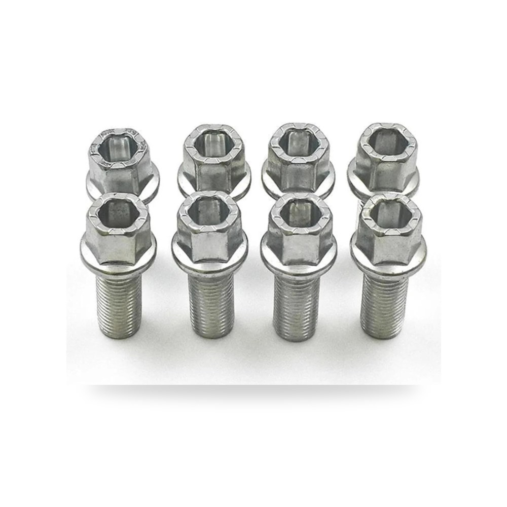 طقم مسامير وصواميل تثبيت جنوط وعجلات السيارات 8 Pcs