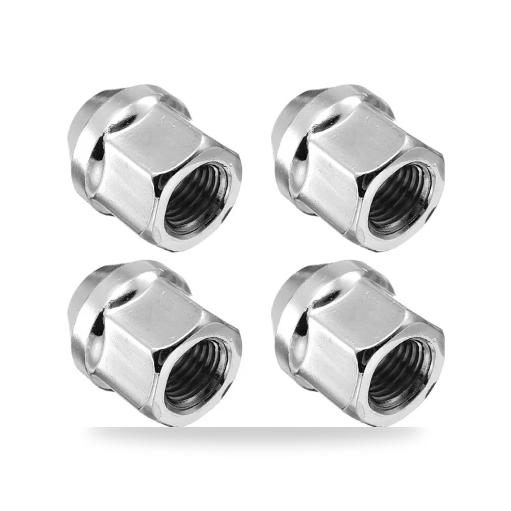 طقم مسامير وصواميل تثبيت جنوط وعجلات السيارات 4 pcs