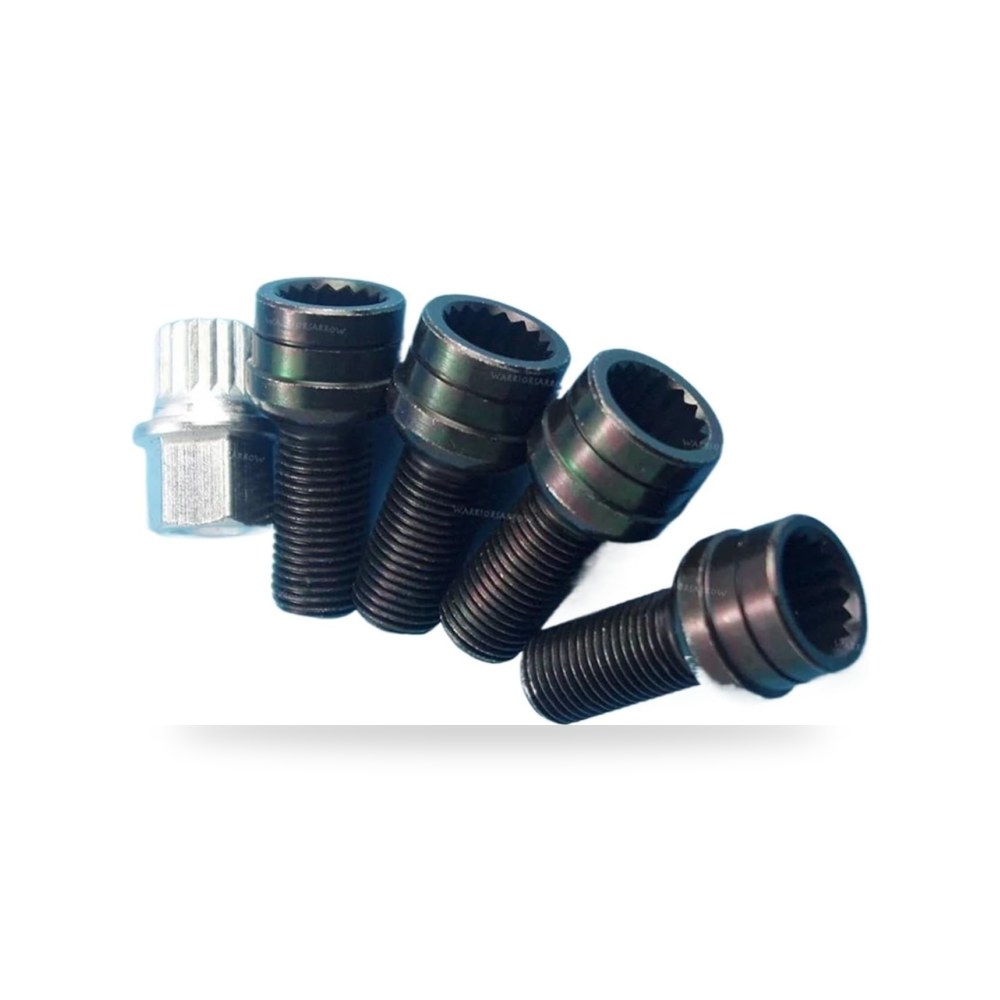 طقم مسامير وصواميل تثبيت جنوط وعجلات السيارات 5 pcs
