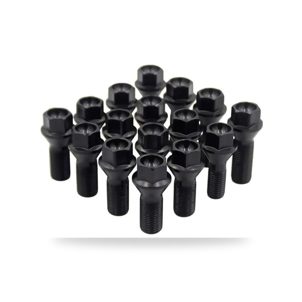 طقم مسامير وصواميل تثبيت جنوط وعجلات السيارات 16 pcs