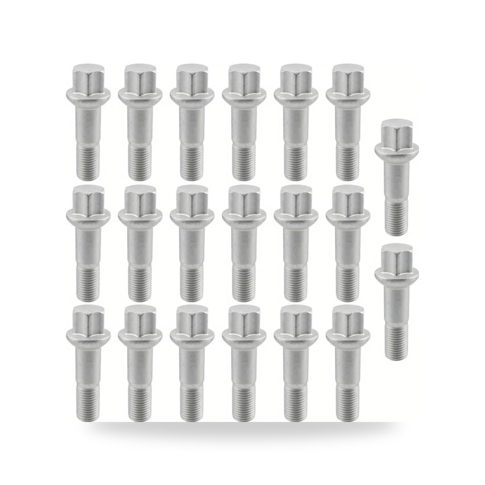 طقم مسامير وصواميل تثبيت جنوط وعجلات السيارات 20 pcs