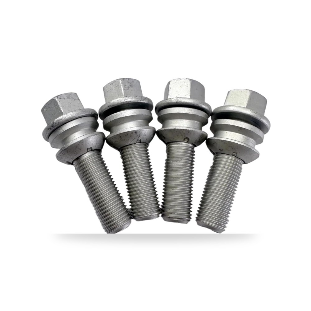 طقم مسامير وصواميل تثبيت جنوط وعجلات السيارات 4 pcs