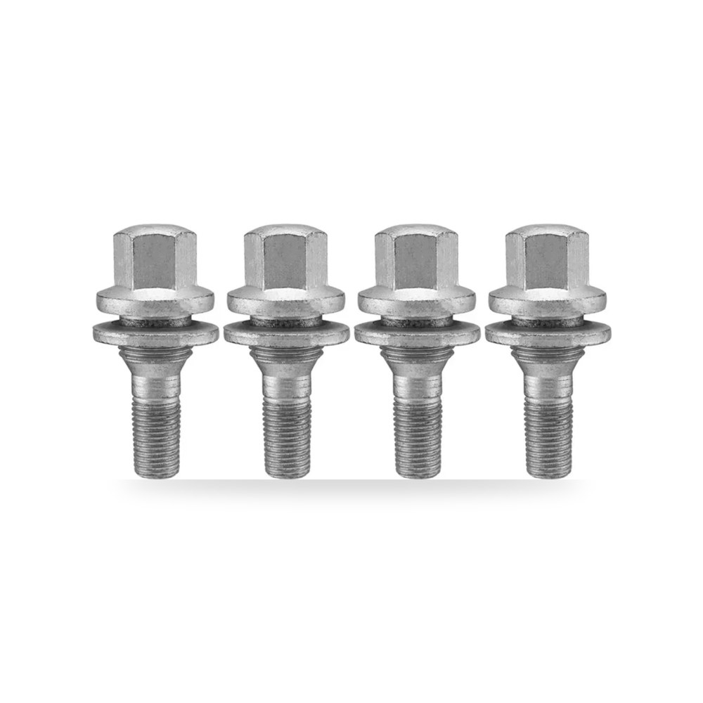طقم مسامير وصواميل تثبيت جنوط وعجلات السيارات 4 pcs
