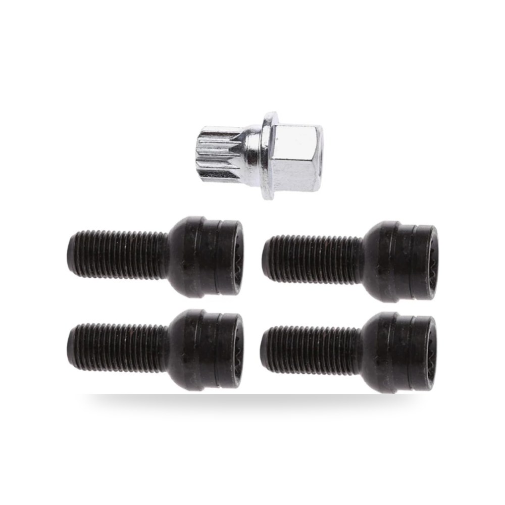 طقم مسامير وصواميل تثبيت جنوط وعجلات السيارات 5 Pcs