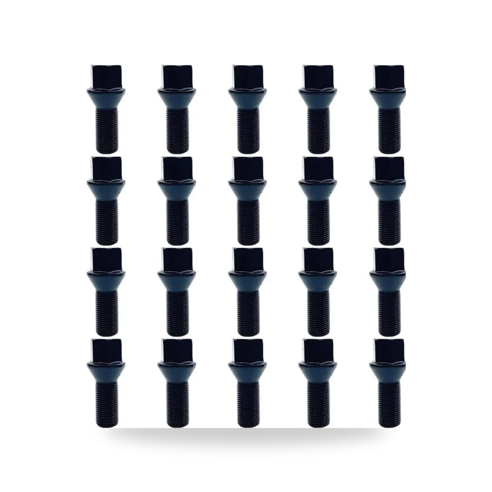 طقم مسامير وصواميل تثبيت جنوط وعجلات السيارات 20 PCS