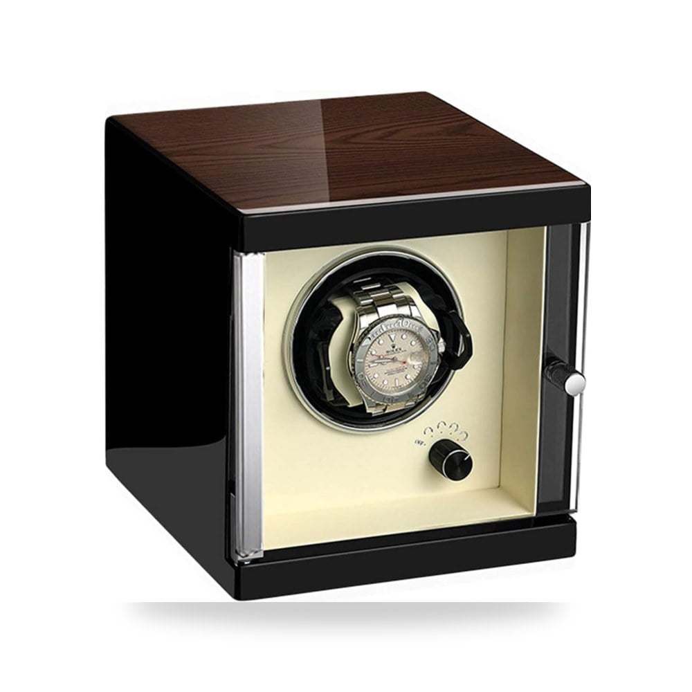 صندوق وجهاز تدوير وحفظ الساعات الأوتوماتيكية الفاخرة (Watch Winder) موديل Anti-Magnetic