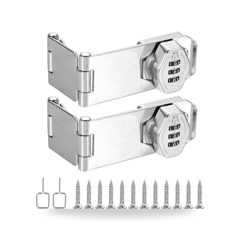 باتيكيل (PATIKIL) خطاف ومزلاج عين من الستانلس ستيل لأبواب الحظيرة والنوافذ 2 Pack