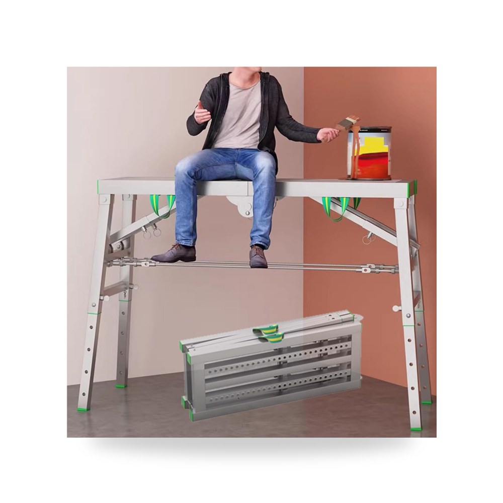سقالة محمولة قابلة للطي بارتفاع قابل للتعديل - سقالة منصة