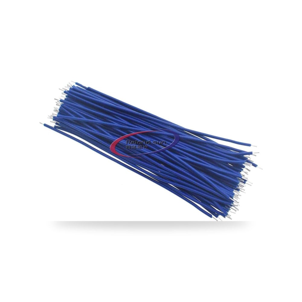 ريلاند صن 100 قطعة 24AWG 10 سم مطلي بالقصدير لوحة الدوائر موديل 1007-24AWG لون أزرق
