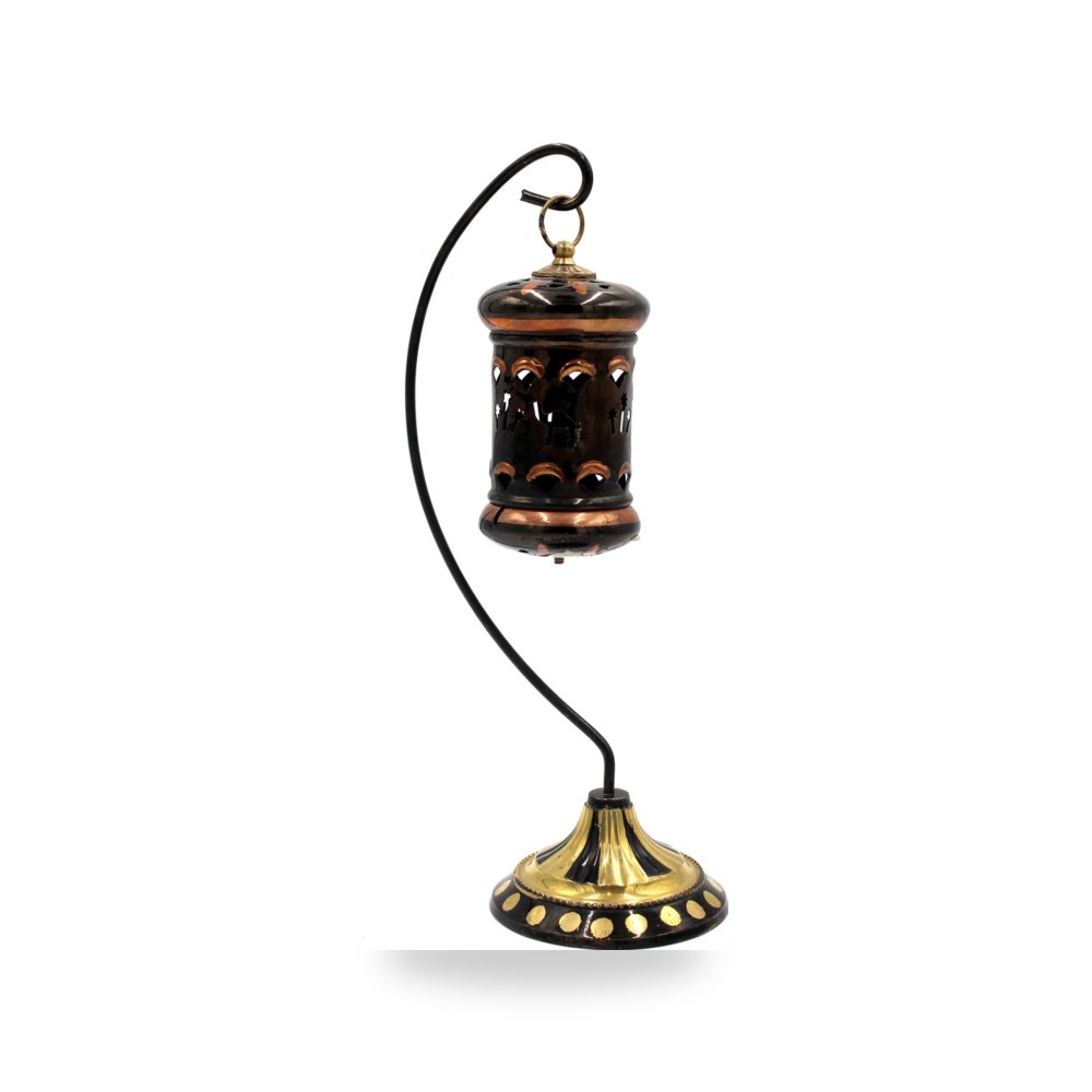 شموع وإكسسوارات ديكورية عطرية فاخرة حامل شموع عربي نحاسي - معلق - جملي، 15CM-CCS001ALN
