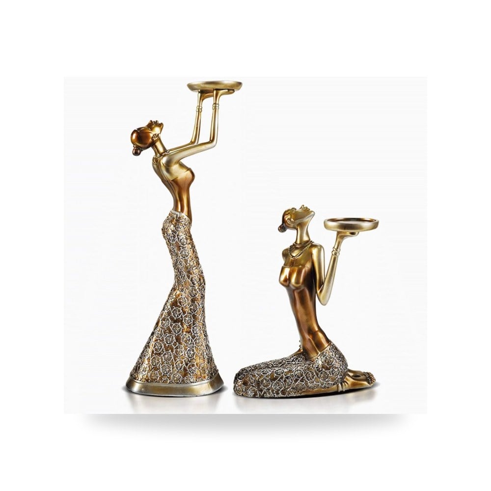 حامل شموع من zlw-shop عدد 2 من حاملات الشمع العصا ، قطع (كود: 715608)