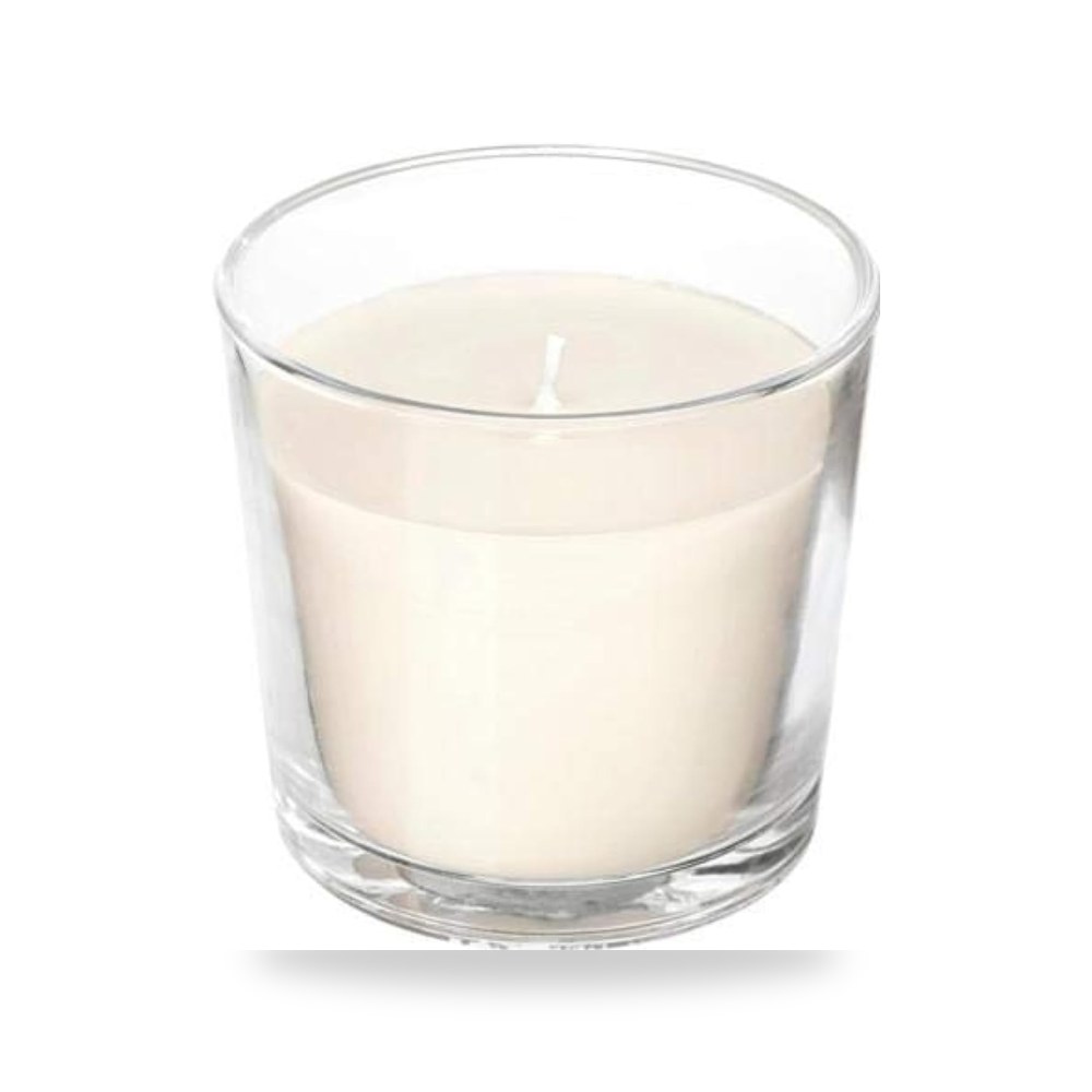 شمعة معطرة في زجاج، فانيليا حلوة، طبيعية