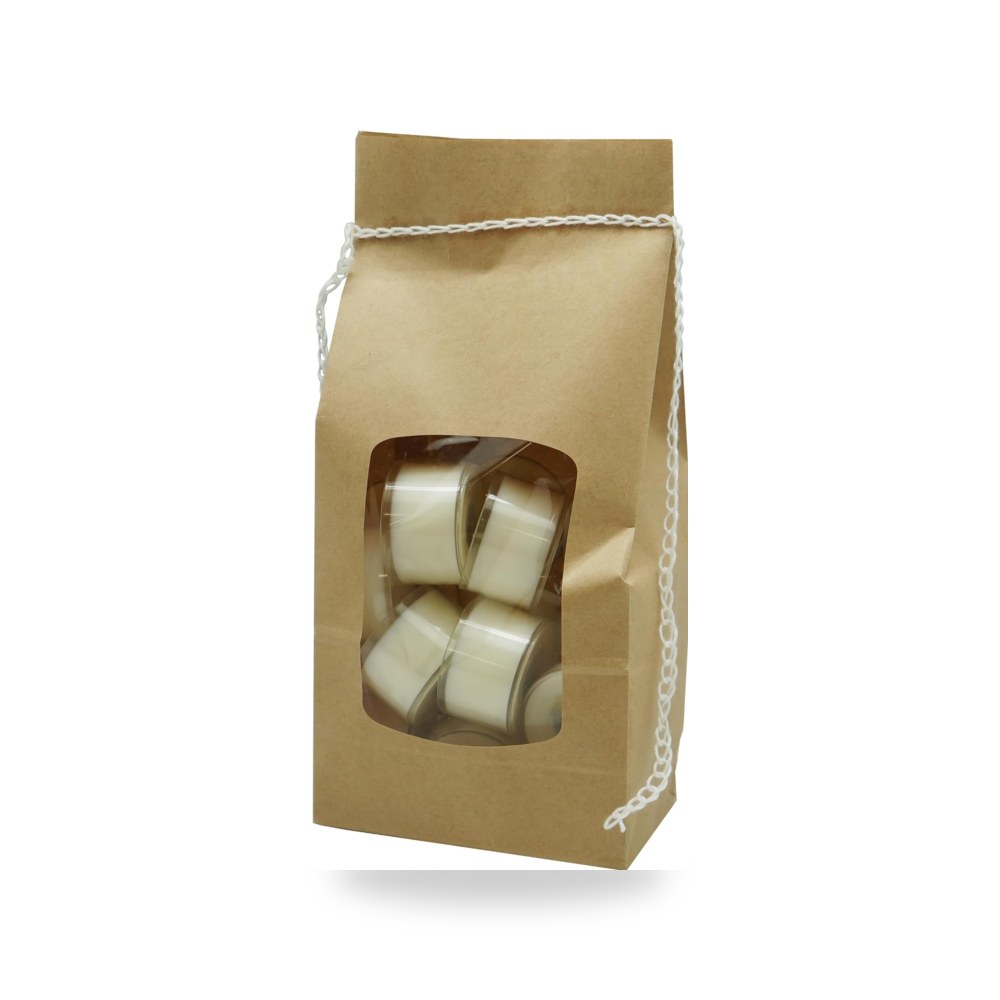إكسسوارات وتجهيزات منزلية وديكورية 18 x Natural Wax Cream Tea Lights 7 Hours Premium