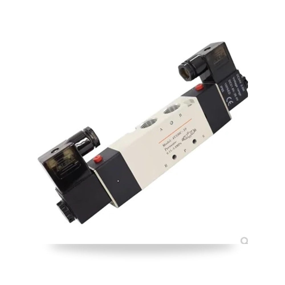 صمام الملف اللولبي بثلاثة مواضع بخمسة منافذ 4V330C-08