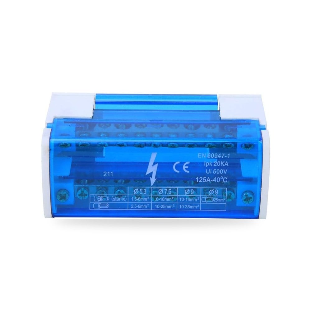 صندوق توزيع محطات، جراب وصلات من مستويين من Din Rail