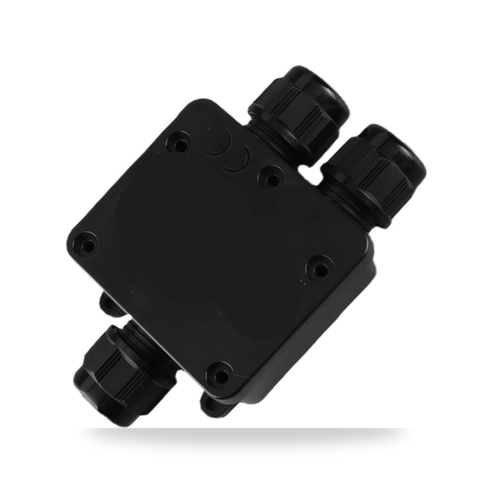 صندوق أطراف وتوصيل كهربائي أسود IP68