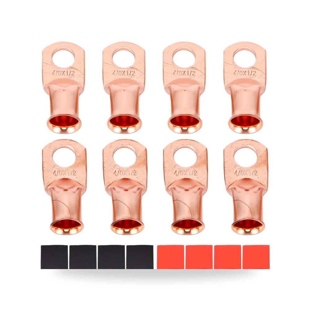صناديق الطرفيات نحاس أصفر ذهبي طقم 8 قطع 8PCS