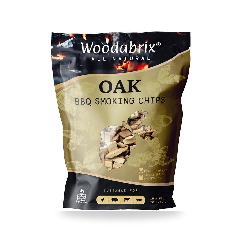 رقائق خشبية للتدخين والشواء وودابريكس Woodabrix سعة 195 بوصة مكعبة طراز