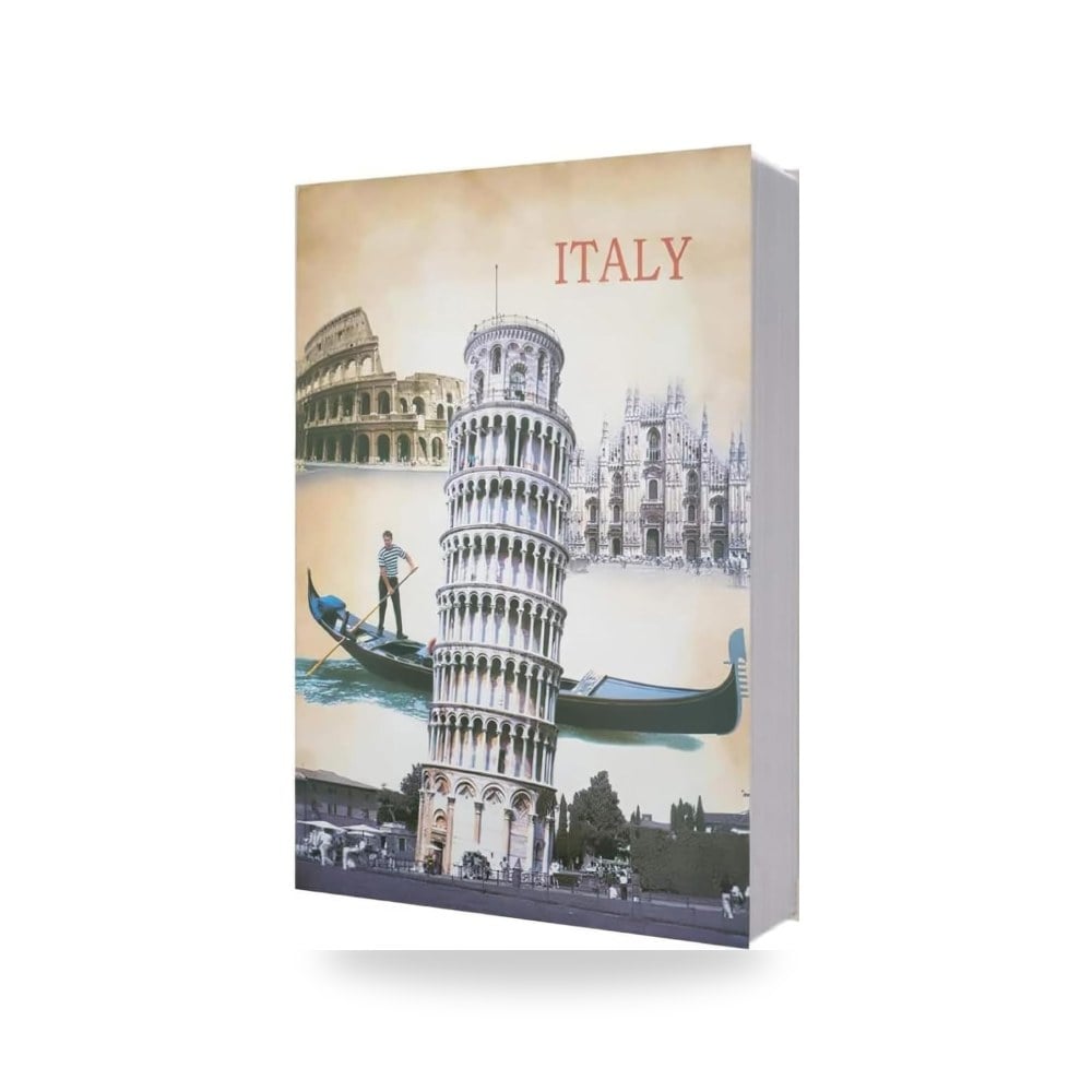 خزنة بتصميم كتاب مع مفتاح من رينوفو، مقاس 18 × 11.5 × 5.5